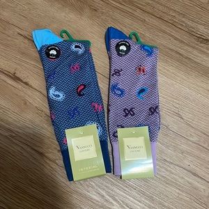 Paisley dress socks blue n purple new